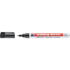 Marcatore per tessuti Edding 8040 punta tonda 1 mm nero - 4-8040001