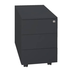 Cassettiera in metallo KUBO 3 con ruote - 40x59x54 cm nero 3903 N