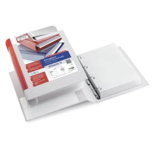 Raccoglitore personalizzabile Sei Rota Stelvio TI A3 orizzontale 4 anelli D 25 mm bianco dorso 4 cm - 36255101