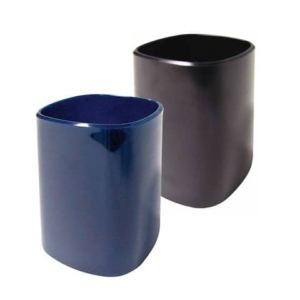 Portapenne ARDA in polistirolo blu opaco - 6,5x6,5x9,5 cm - 4111A