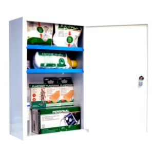 Armadietto Pronto Soccorso PVS 3 ripiani - 2 vani interni bianco - metallo - 3 persone - cps523