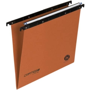 Cartelle sospese orizzontali per cassetti CARTESIO 39 fondo a V arancio arancio Conf. 50 pezzi - 100/395-B2