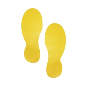 Segnaletica da pavimento forma ''Impronta'' DURABLE RAL 1003 giallo 9x24 cm - conf. 10 pezzi - 172704