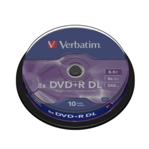 DVD+R Doppio Strato Verbatim 8.5 GB in confezione da 10 dvd-r - 43666