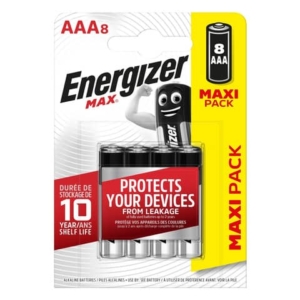 Batterie ENERGIZER Max AAA  conf. da 8 - E300835800