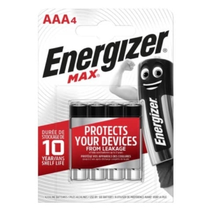 Batterie ENERGIZER Max AAA  conf. da 4 - E300816100