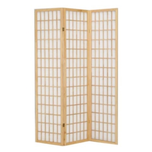 Paravento a 3 ante Serena Group in legno e carta di riso faggio 130,5x178 cm NY1002-3