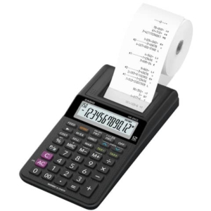 Calcolatrice scrivente HR-8RCE-WE con batteria, adattatore AC opzionale nero - HR-8RCE-BK-W-EC