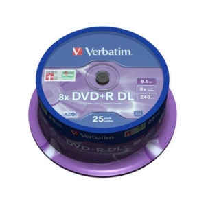 DVD+R Double Layer Verbatim 8.5 GB in confezione da 25 dvd+r - 43757