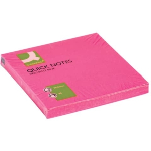 Foglietti riposizionabili Q-Connect 70 g/m² fucsia neon 76x76 mm 6 blocchetti da 80 ff - KF10516