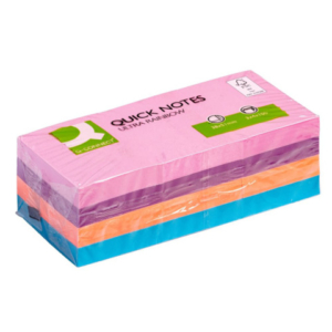 Foglietti riposizionabili Q-Connect 70 g/m² assortiti ultra 38x51 mm 12 blocchetti da 100 ff - KF02516