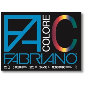 Album da disegno Fabriano FACOLORE 33x48 cm 220 g/m² 25 ff - 5 colori 65251533