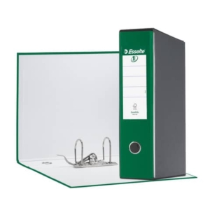 Registratore con custodia Esselte G55 Eurofile protocollo dorso 8 cm cartone rivestito in PP verde - 390755180