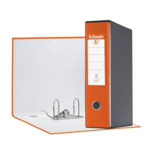 Registratore con custodia Esselte G55 Eurofile protocollo dorso 8 cm cartone rivestito in PP arancione - 390755200
