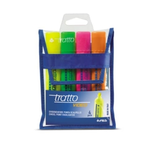 Evidenziatori TRATTO Video 1-5 mm assortiti busta da 4 - F830800