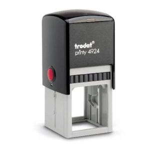 Timbro autoinchiostrante Trodat PRINTY 4924 in plastica 40x40 mm nero 176685