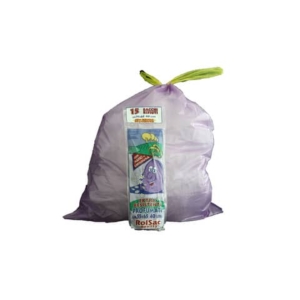 Sacchi immondizia profumati per rifiuti inorganici Rolsac 44 L 55x65 cm - 18 µm viola - rotolo da 15 pezzi - 10050