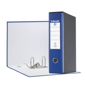 Registratore con custodia Esselte G55 Eurofile protocollo dorso 8 cm cartone rivestito in PP blu - 390755050