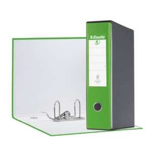 Registratore con custodia Esselte G55 Eurofile protocollo dorso 8 cm cartone rivestito in PP verde vivida - 390755940