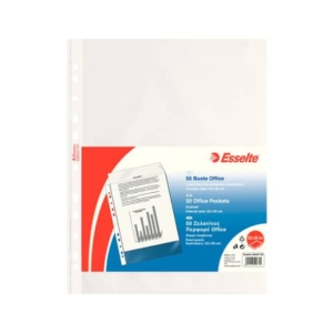 Buste a perforazione universale goffrate Esselte OFFICE 22x30 cm trasparente antiriflesso  conf.50 - 395097100