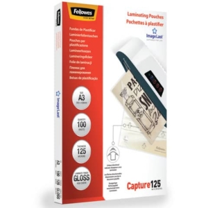 Pouches per plastificatrici Fellowes ImageLast Capture125 finitura lucida - 2x125 µm - A3 - Conf. 100 pezzi  5307506