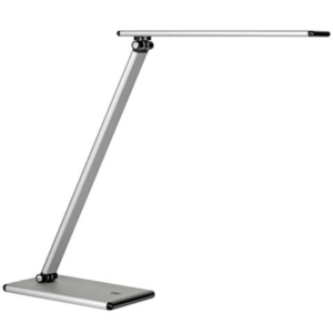 Lampada da tavolo a led UNILUX Terra grigio metallizzato con dimmer 400077409