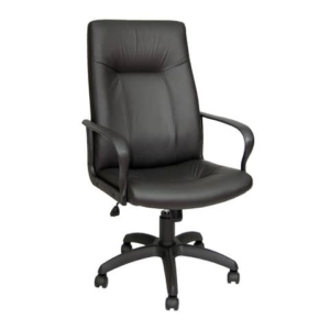 Poltrona direzionale girevole Unisit Eridanus ERP Eco Smart schienale alto - rivestimento pelle nero - ERP/PN