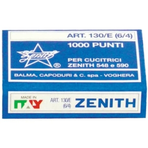Punti metallici ZENITH 130/E 6/4  conf. 1000 punti - 0311301401