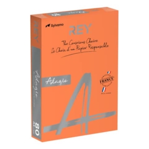 Carta colorata A4 Sylvamo Rey Adagio 80 g/m² arancio 21 - Risma da 500 fogli - ADAGI080X639