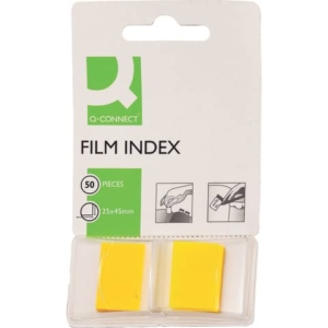 Segnapagina in blister Q-Connect 25x45 mm giallo blocchetto da 50 - KF03634