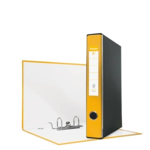 Registratore con custodia Esselte G52 EUROFILE commerciale dorso 5 cm cartone rivestito in PP giallo - 390752090