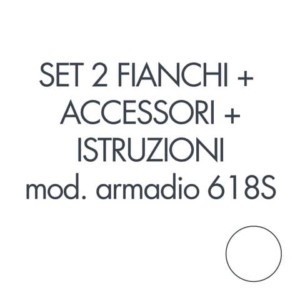 Set 2 fianchi + accessori + istruzioni per l'uso per armadio tecnical 2 618S bianco - 805141163027