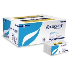 Asciugamani piegati a ''Z'' Lucart Strong Z 21,5x23,5 cm 2 veli fascetta da 220 ff - 864013Q