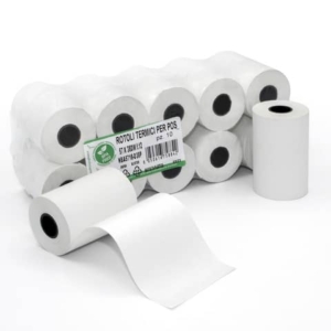 Rotoli POS Rotolificio Pugliese BPA Free Exclusive carta termica 57 mm x 20 m 48 g/m² f. 12 mm - cf. 10 pz - 5720-D40P