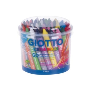 Pastelli a cera GIOTTO Maxi assortiti  barattolo da 60 - F519200