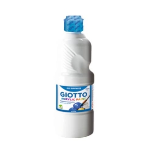 Tempera a base acrilica GIOTTO Acrylic Paint flacone 500 ml bianco F53370100