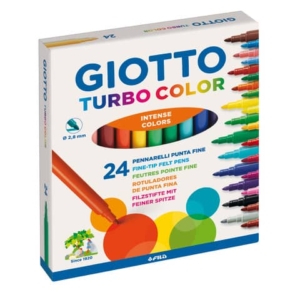 Pennarelli GIOTTO Turbo Color punta fine 2,8 mm assortiti astuccio da 24 - F417000