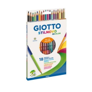 Matite colorate GIOTTO Stilnovo Bicolor assortiti astuccio da 18 - F257200