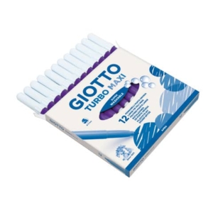 Pennarello GIOTTO Turbo Maxi punta grossa in fibra 5 mm violetto Conf. 12 pezzi - F456035