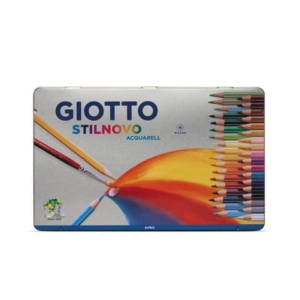 Matite acquarellabili GIOTTO Stilnovo Acquarell assortiti scatola in metallo da 36 - F256400