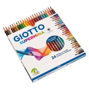 Matite colorate GIOTTO Supermina assortiti astuccio da 24 - F235800