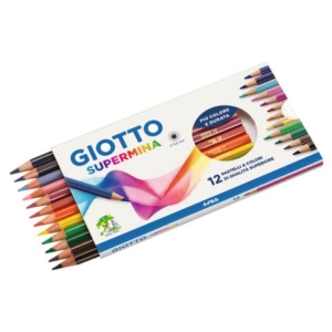 Matite colorate GIOTTO Supermina assortiti astuccio da 12 - F235700