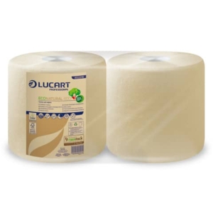 Bobina multiuso Lucart EcoNatural 800 - 208,8 m 2 veli avana - 2 rotoli da 800 strappi - 852218T