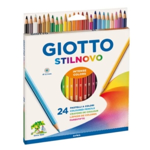Matite colorate GIOTTO Stilnovo astuccio appendibile da 24 - F256600