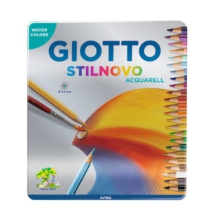 Matite acquarellabili GIOTTO Stilnovo Acquarell assortiti scatola in metallo da 24 - F256300