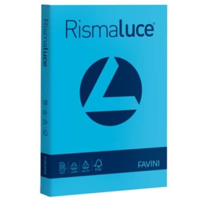Carta colorata Favini Rismaluce colori forti 140 g/m² A4 azzurro 55 - Risma da 200 fogli - A65G204