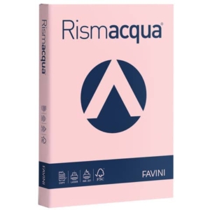 Carta colorata Favini Rismacqua colori tenui 90 g/m² A4 rosa 10 - Risma da 300 fogli - A66S304