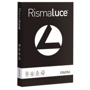 Carta colorata Favini Rismaluce colori forti 200 g/m² A4 nero 63 - Risma da 125 fogli - A67A134