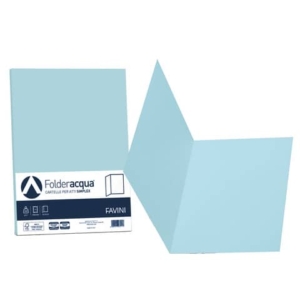 Cartellina semplice FAVINI FOLDER S cartoncino Simplex Luce&Acqua 200 g/m² 25x34cm celeste 08  conf.50 - A50T664