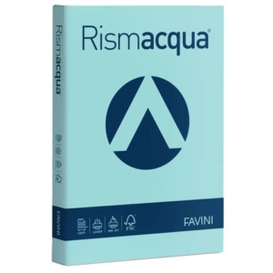 Carta colorata Favini Rismacqua colori tenui 200 g/m² A4 celeste 08 - Risma da 125 fogli - A67T104
